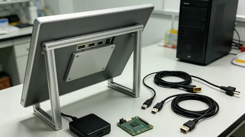 USB touch controller connection for open frame monitors in AI systems