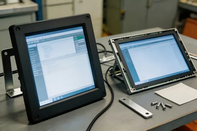 Industrial panel mount monitor and open frame monitor comparison
