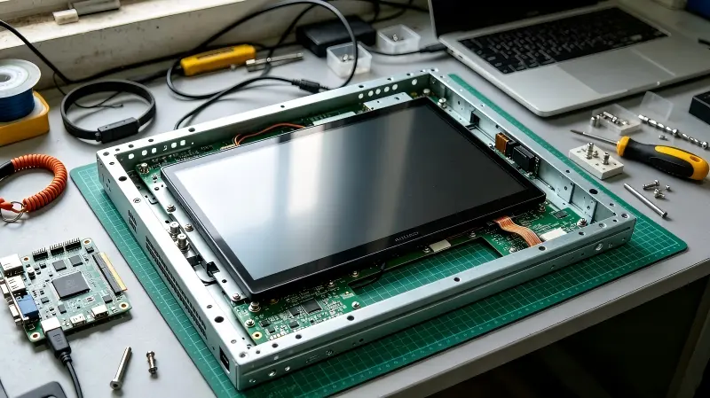 custom open frame touch monitor for AI hardware integration