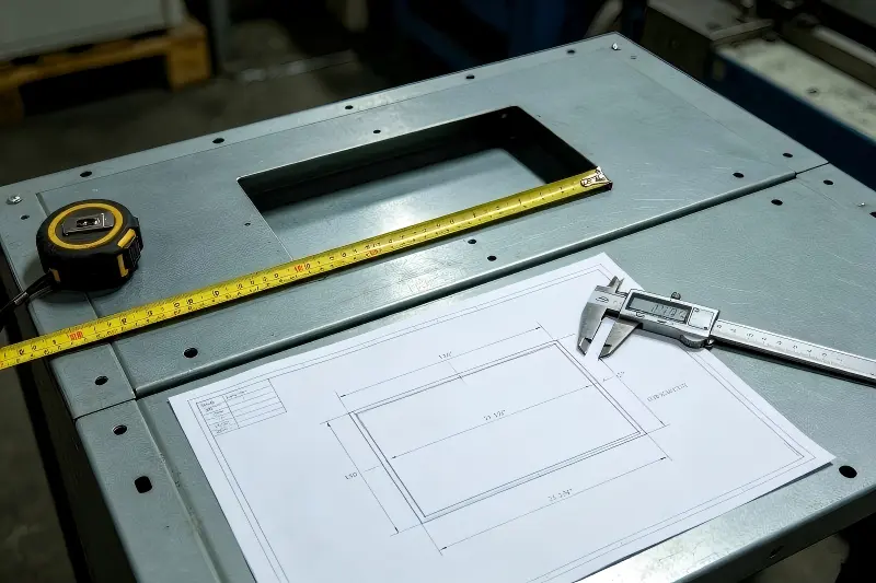 panel mount monitor cutout dimension diagram