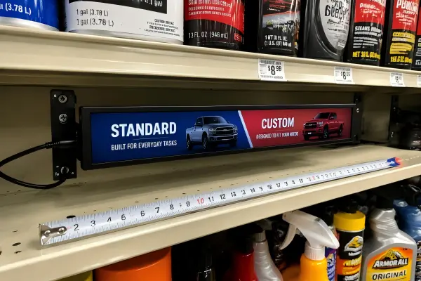 Stretched bar LCD display RFQ checklist with mounting and content requirements
